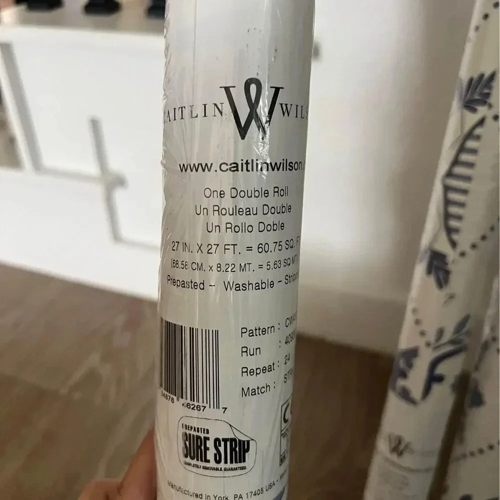 Caitlin Wilson Blue Royal Crest Pre-pasted Wallpaper Double Rolls‎ Baby Nursery